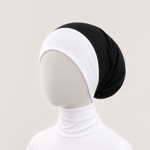 Anak Tudung Sekolah 2 Tone ATS (Hitam Putih)